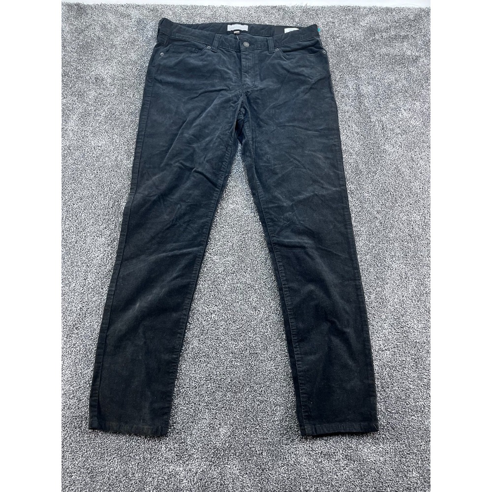 Banana Republic Skinny Jeans Womens Size 31/12 Black Corduroy Mid Rise NEW
